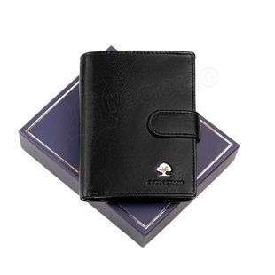 Чоловічий шкіряний гаманець Luxury 278-9 RFID Чорний - 4509 фото