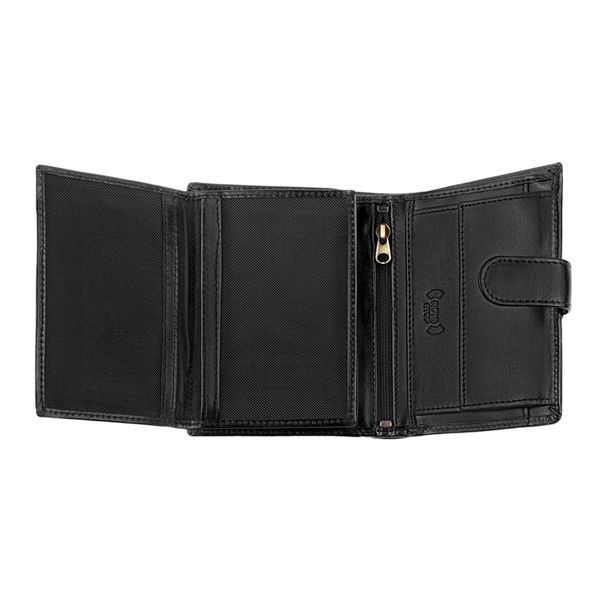 Чоловічий шкіряний гаманець Luxury 278-9 RFID Чорний - 4509 фото