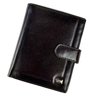 Чоловічий шкіряний гаманець Rovicky PC-105L-BAR RFID Чорний - 4369 фото