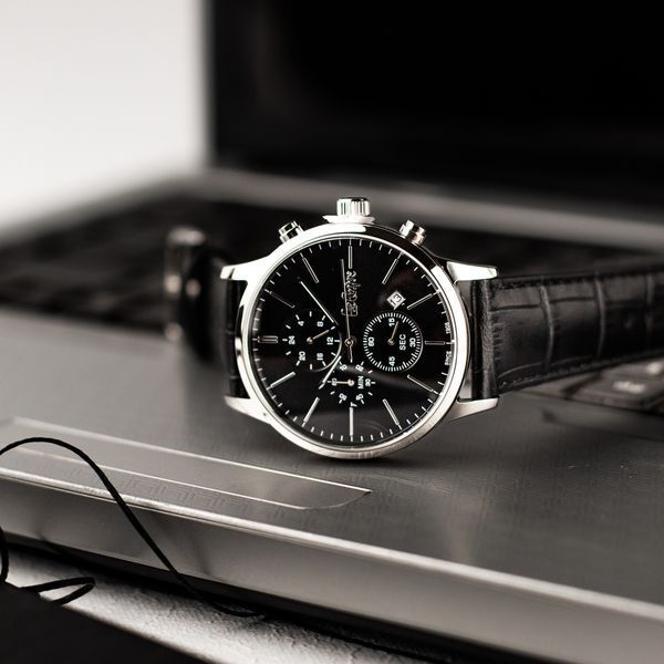 Чоловічий годинник Lee Cooper Leather Black 548 фото