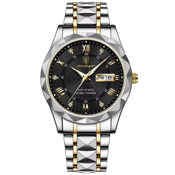 Чоловічий годинник Poedagar Stava Black 648 фото
