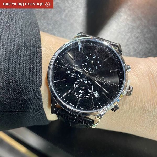 Чоловічий годинник Lee Cooper Leather Black 548 фото