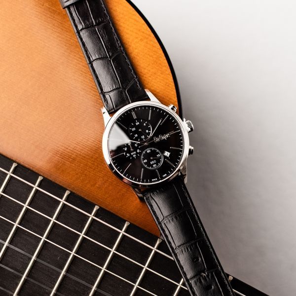 Чоловічий годинник Lee Cooper Leather Black 548 фото