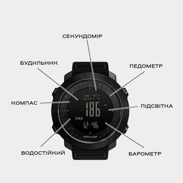Чоловічий годинник North Edge Apache Rubber 2 ремінці 398 фото