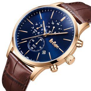 Чоловічий годинник Lee Cooper Leather Gold 549 фото