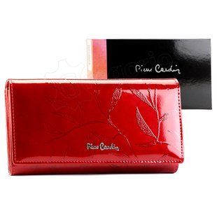 Жіночий шкіряний гаманець Pierre Cardin 02 LEAF-N 102 Червоний - 4520 фото