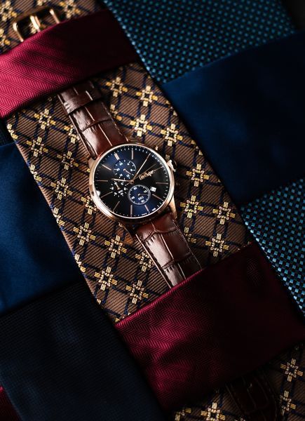 Чоловічий годинник Lee Cooper Leather Gold 549 фото