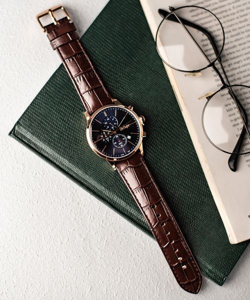 Чоловічий годинник Lee Cooper Leather Gold 549 фото