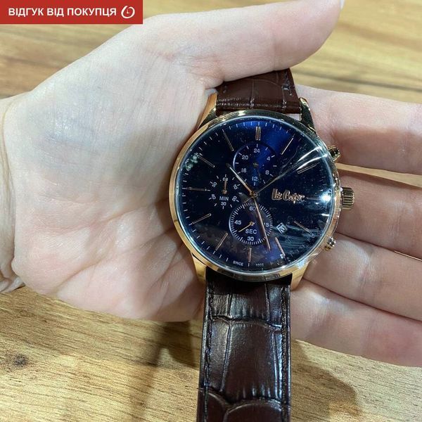 Чоловічий годинник Lee Cooper Leather Gold 549 фото