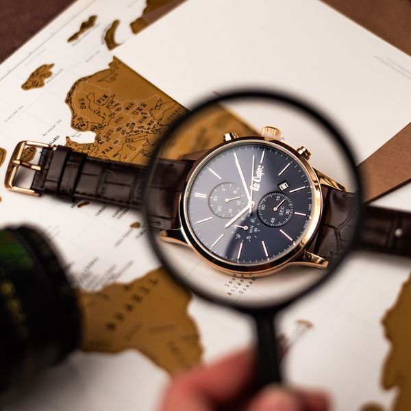 Чоловічий годинник Lee Cooper Leather Gold 549 фото