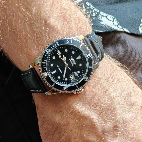 Чоловічий годинник Winner Basel Deluxe, 2 ремінці 700 фото