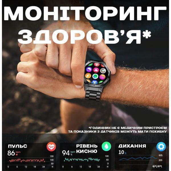Смарт годинник Smart Surf X Pro Black Rubber, 2 ремінці 600 фото