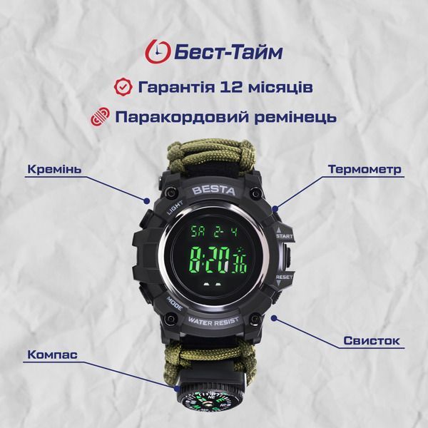 Чоловічий годинник Besta Tactical 300 фото