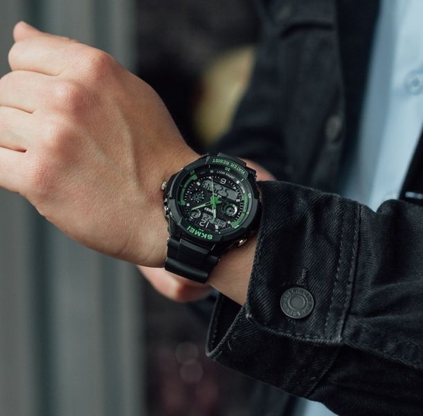 Чоловічий годинник Skmei S-Shock Green 1 фото