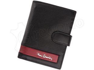 Чоловічий шкіряний гаманець Pierre Cardin CB TILAK26 331A RFID чорний + червоний - 4423 фото