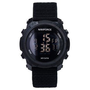 Чоловічий годинник Naviforce Europe Armor Black, 2 ремінці 702 фото