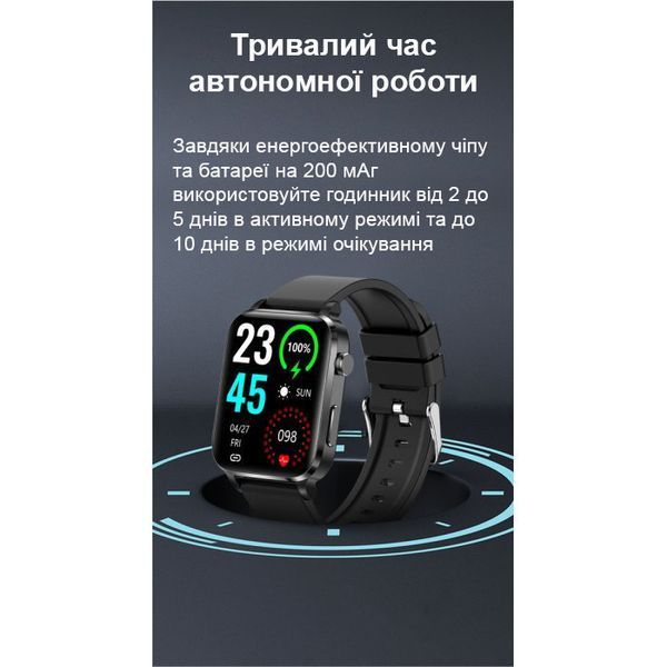 Смарт годинник Smart F100 Black 252 фото