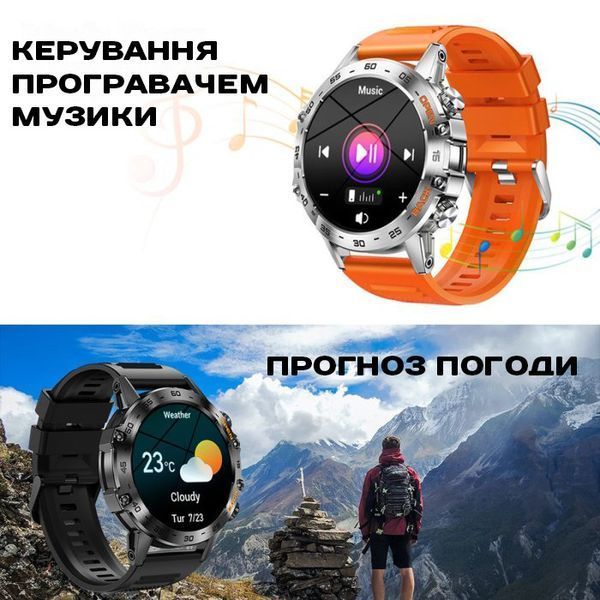 Смарт годинник Smart Delta K52 Black Rubber, 2 ремінці 352 фото