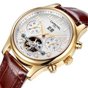 Чоловічий годинник Carnival Swiss Brown 53 фото