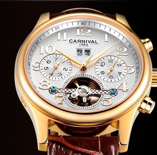 Чоловічий годинник Carnival Swiss Brown 53 фото