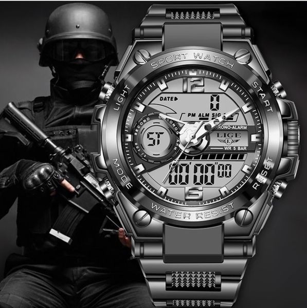 Чоловічий годинник Lige Sport 153 фото