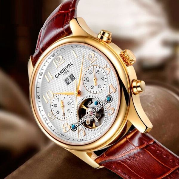 Чоловічий годинник Carnival Swiss Brown 53 фото
