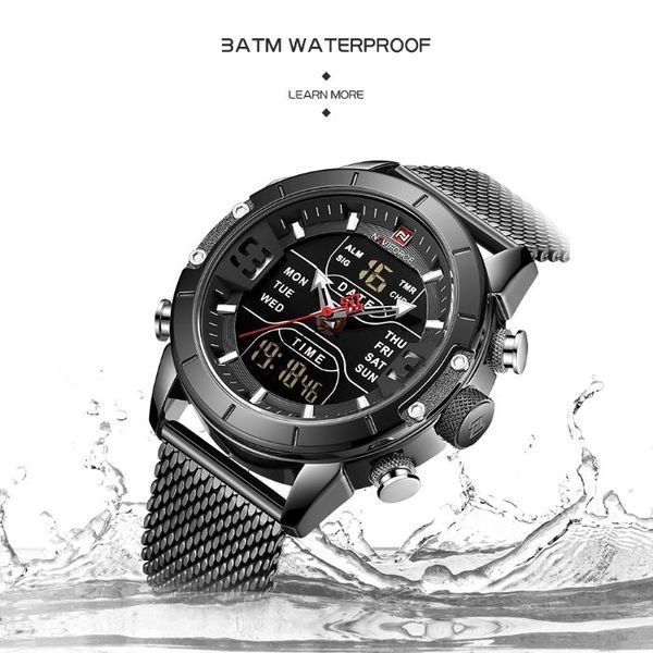 Чоловічий годинник Naviforce Tesla Black NF9153 103 фото