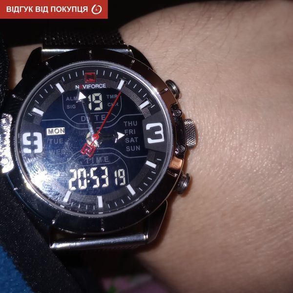Чоловічий годинник Naviforce Tesla Black NF9153 103 фото