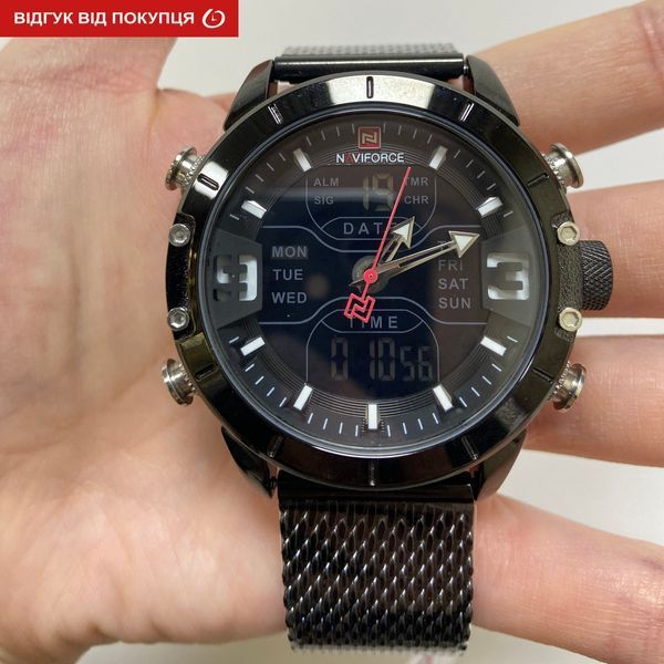 Чоловічий годинник Naviforce Tesla Black NF9153 103 фото