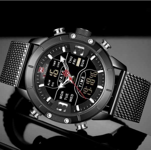 Чоловічий годинник Naviforce Tesla Black NF9153 103 фото