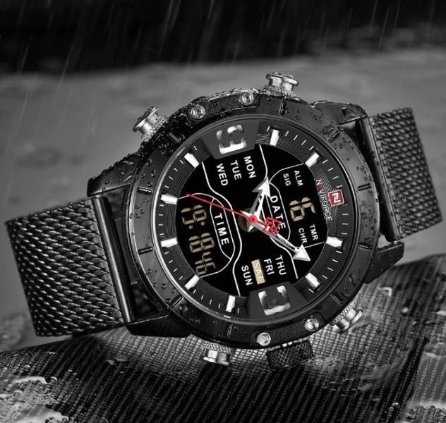 Чоловічий годинник Naviforce Tesla Black NF9153 103 фото