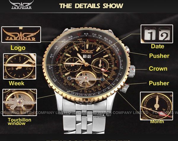 Чоловічий годинник Jaragar Luxury 4 фото