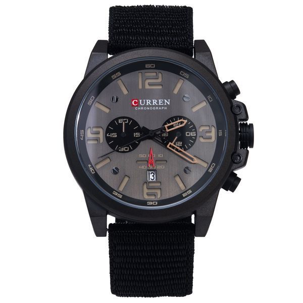 Чоловічий годинник Curren Monreal Armor Black, 2 ремінці 705 фото