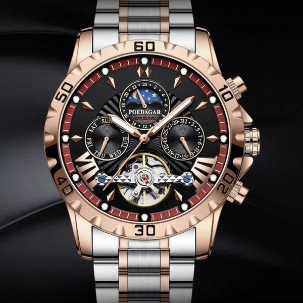Чоловічий годинник Poedagar Mechanical 405 фото