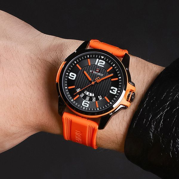 Чоловічий годинник Naviforce Young Orange 605 фото