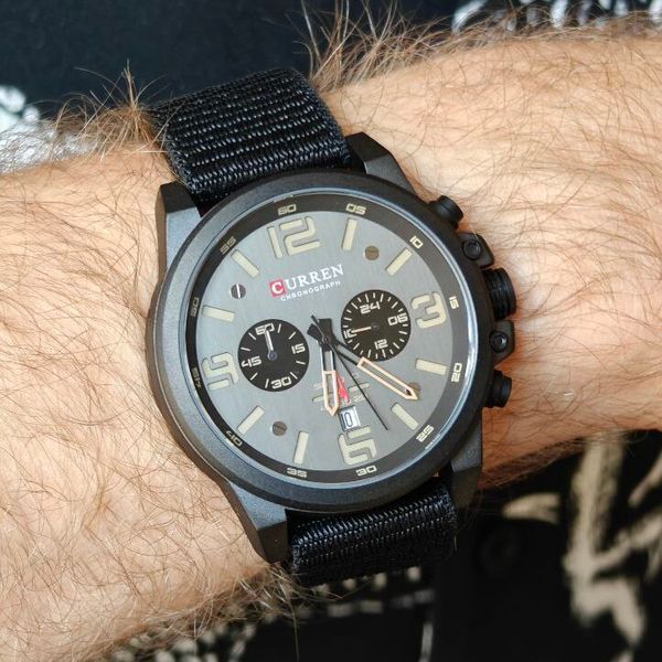 Чоловічий годинник Curren Monreal Armor Black, 2 ремінці 705 фото