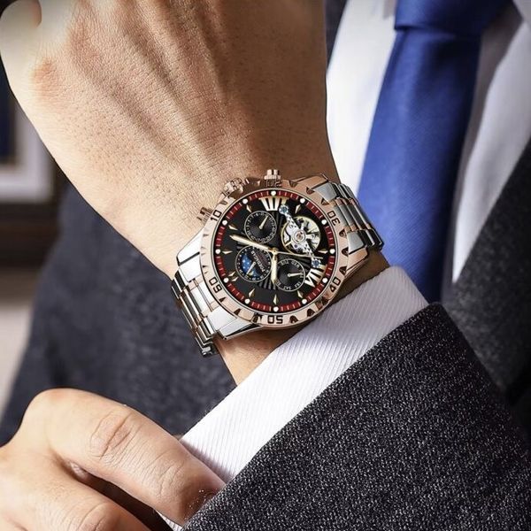 Чоловічий годинник Poedagar Mechanical 405 фото