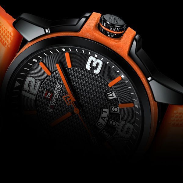 Чоловічий годинник Naviforce Young Orange 605 фото