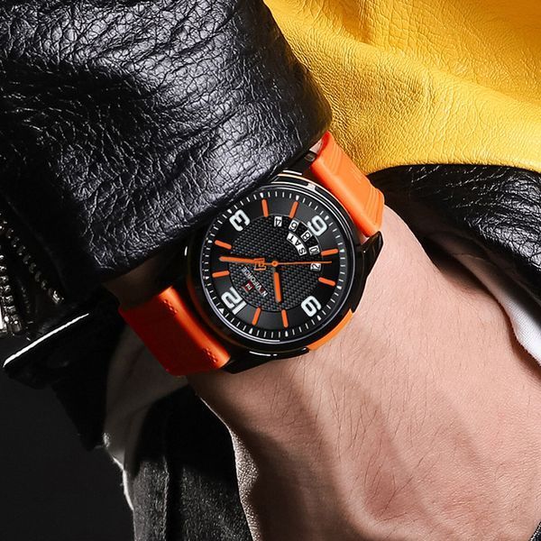 Чоловічий годинник Naviforce Young Orange 605 фото