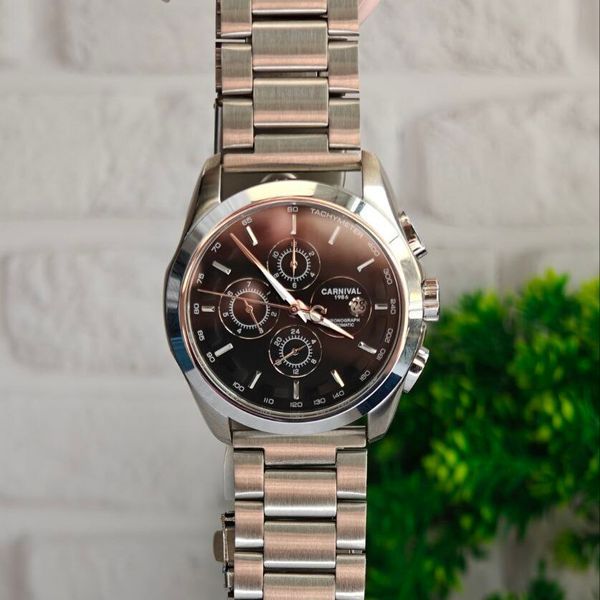 Чоловічий годинник Carnival Genius Prime Silver, 2 ремінці 706 фото