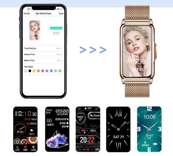 Смарт годинник Smart Mioband Nano+ Orange, 2 ремінці 689 фото