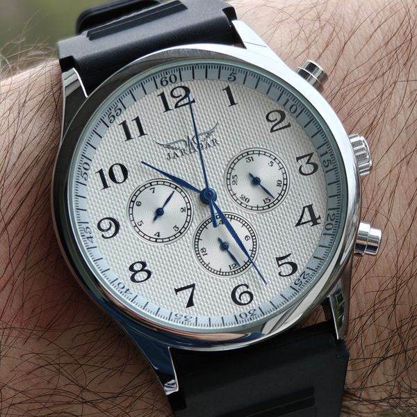 Чоловічий годинник Jaragar Elite White Rubber, 2 ремінці 789 фото