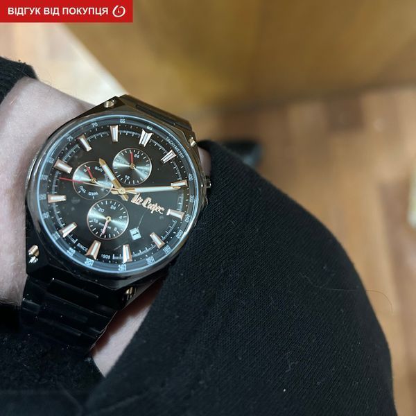 Чоловічий годинник Lee Cooper Ice Black 457 фото