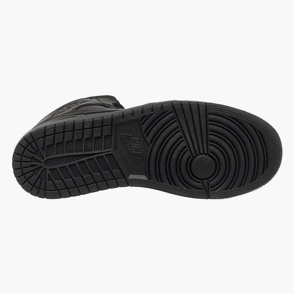Кросівки чоловічі Jordan 1 Mid Triple Black 2043 фото