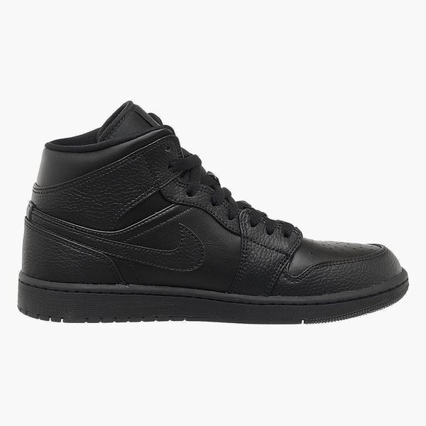 Кросівки чоловічі Jordan 1 Mid Triple Black 2043 фото