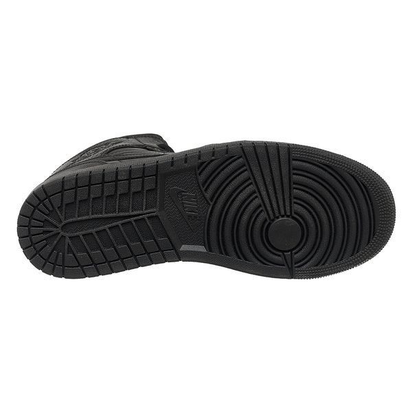 Кросівки чоловічі Jordan 1 Mid Triple Black 2043 фото