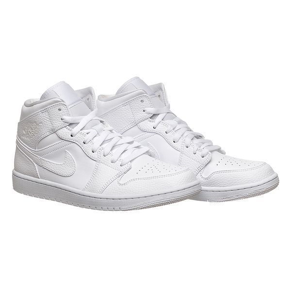 Кросівки чоловічі Jordan 1 Mid White 2044 фото