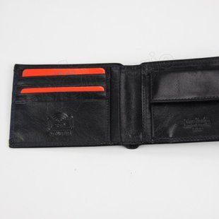 Чоловічий шкіряний гаманець Pierre Cardin TILAK29 8805 RFID Чорний + червоний - 4331 фото