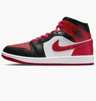 Кросівки жіночі Jordan 1 Mid Bred Toe 1104 фото