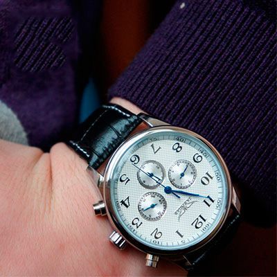 Чоловічий годинник Jaragar Elite White 11 фото